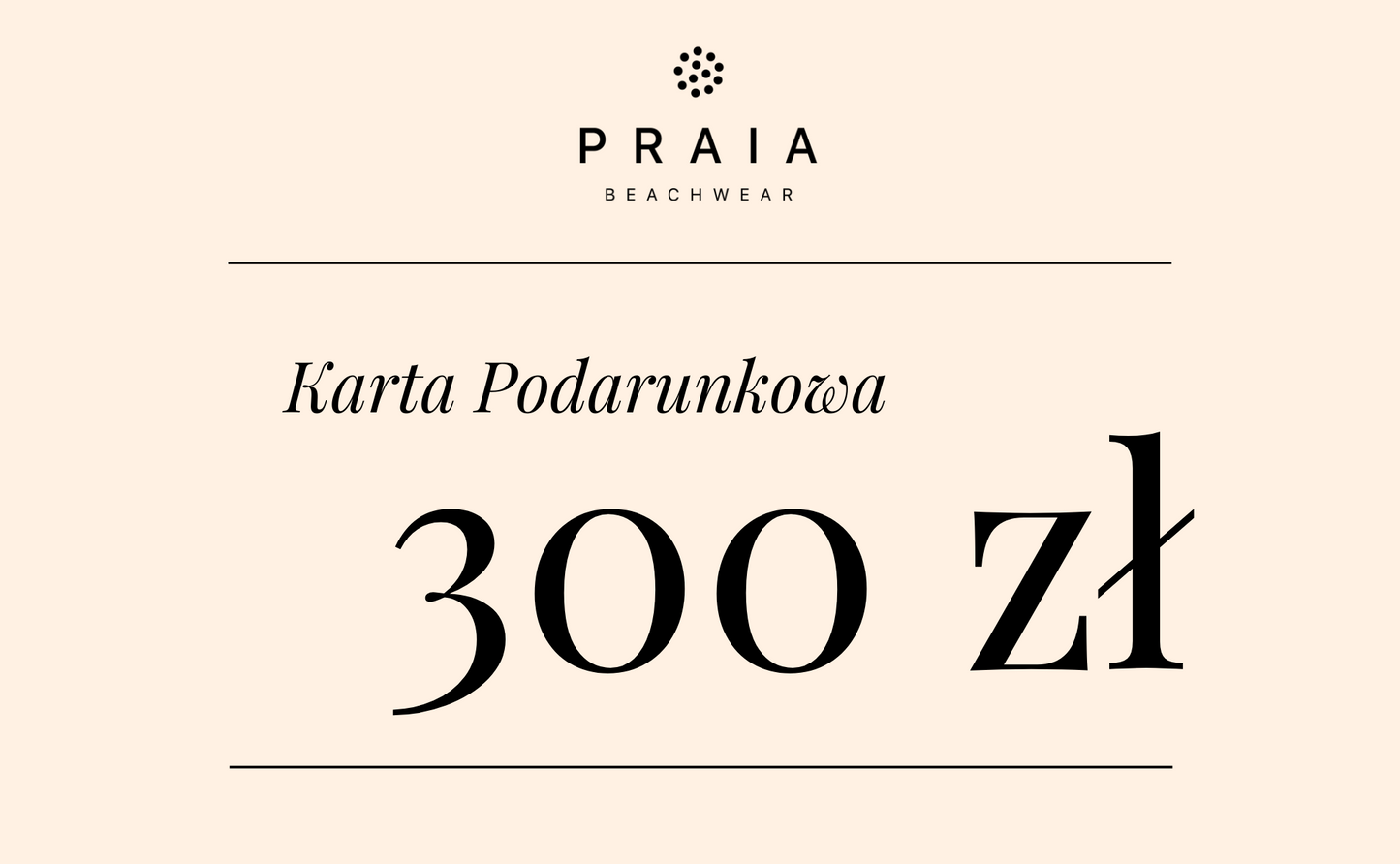 E-GIFT CARD NA ZAKUPY W PRAIA BEACHWEAR
