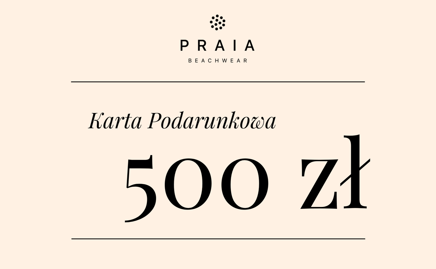E-GIFT CARD NA ZAKUPY W PRAIA BEACHWEAR
