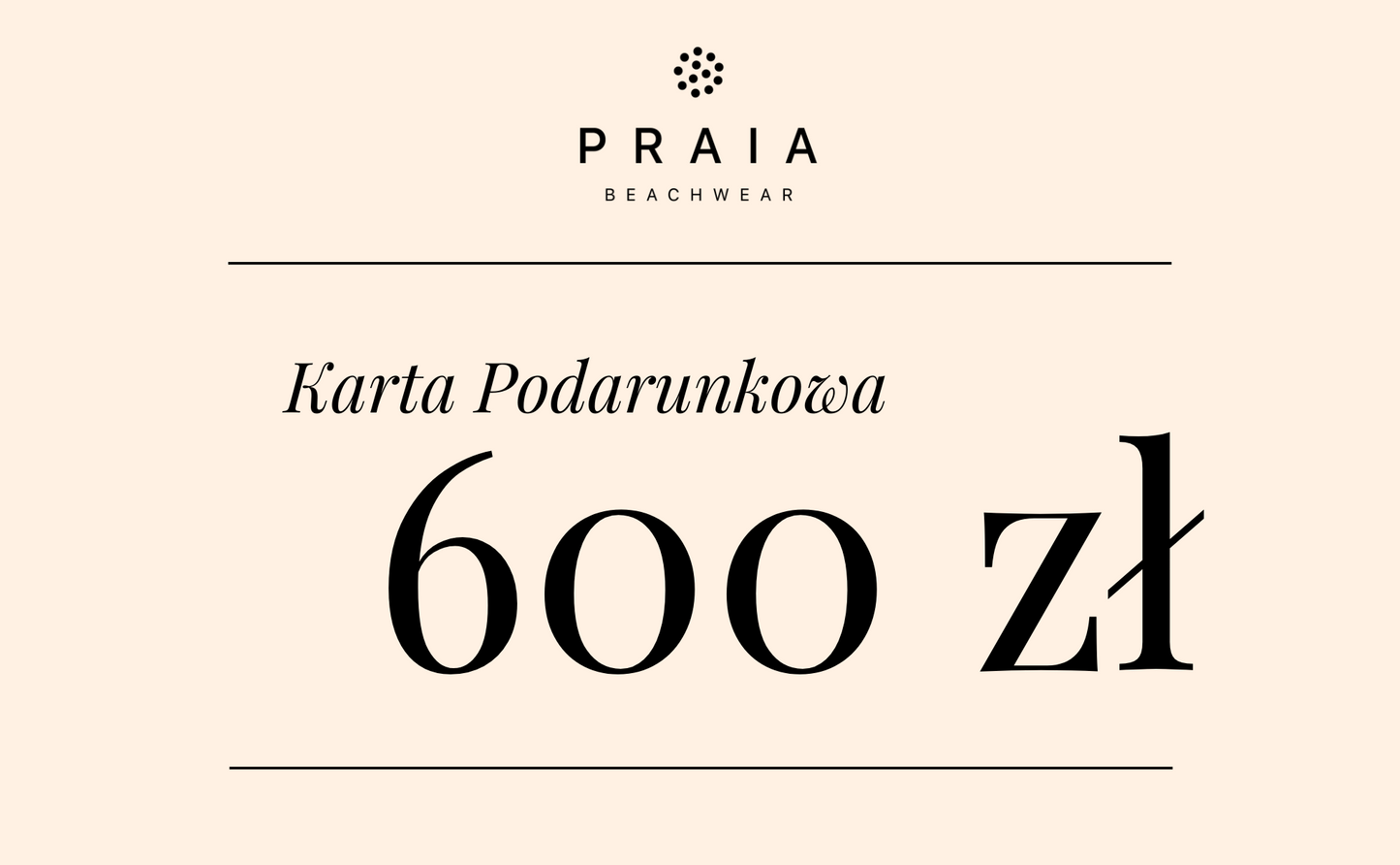 E-GIFT CARD NA ZAKUPY W PRAIA BEACHWEAR