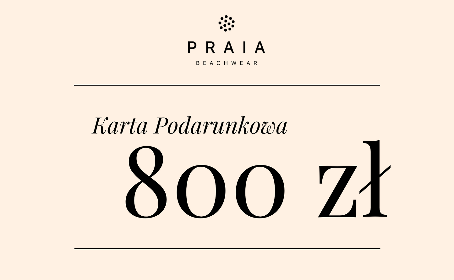 E-GIFT CARD NA ZAKUPY W PRAIA BEACHWEAR