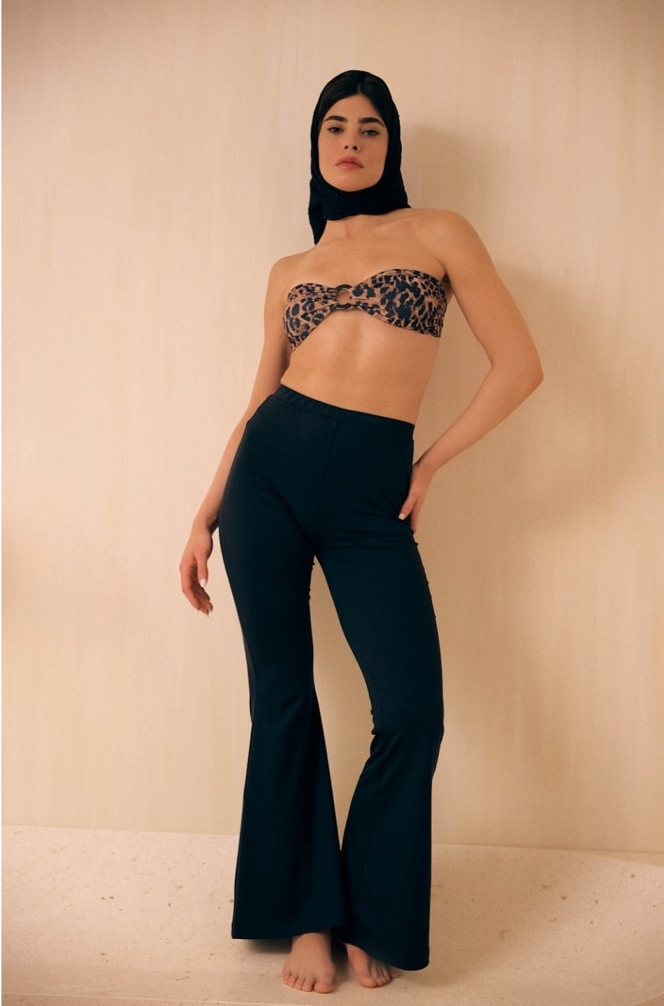 Flare Trousers Black