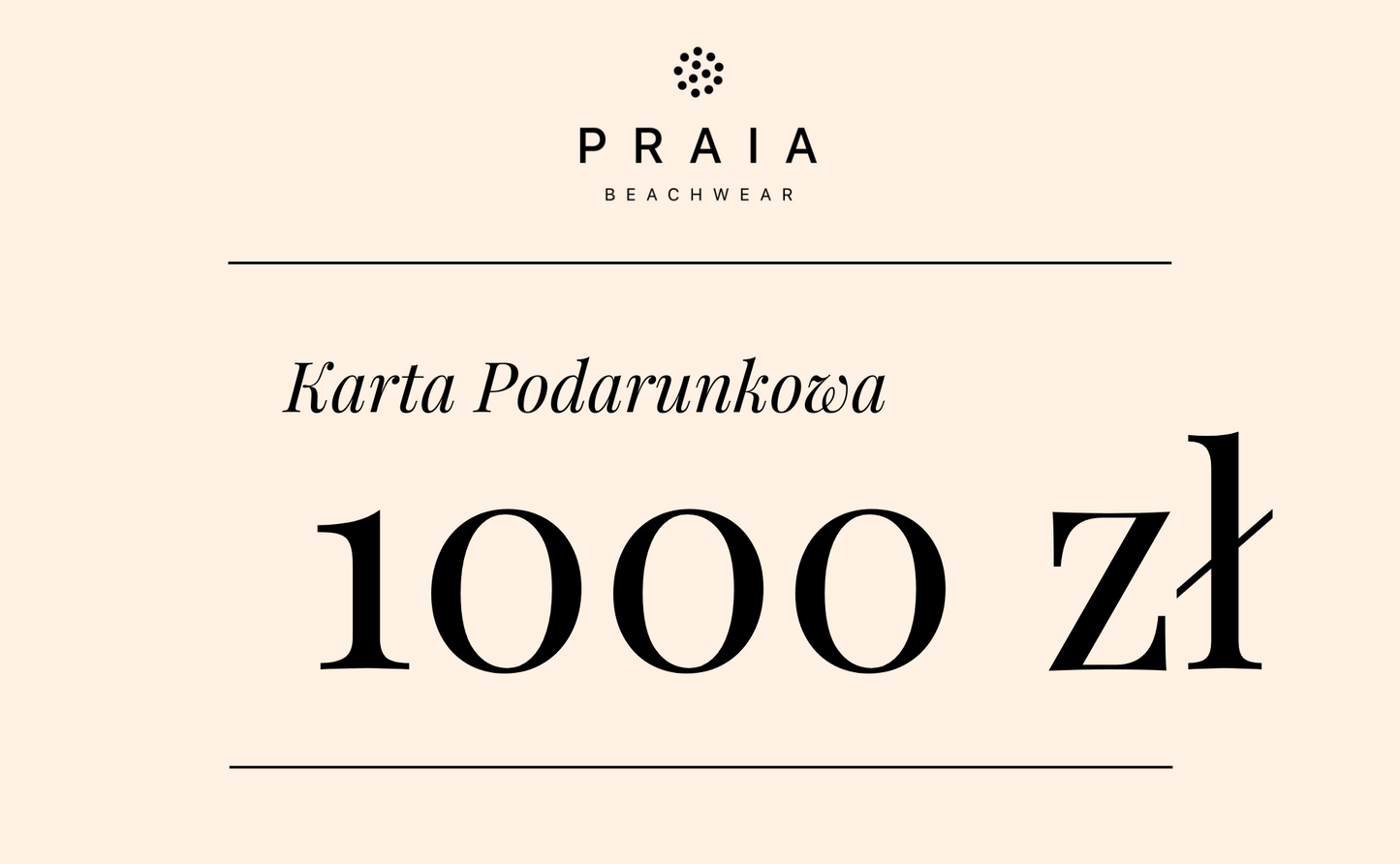 E-GIFT CARD NA ZAKUPY W PRAIA BEACHWEAR