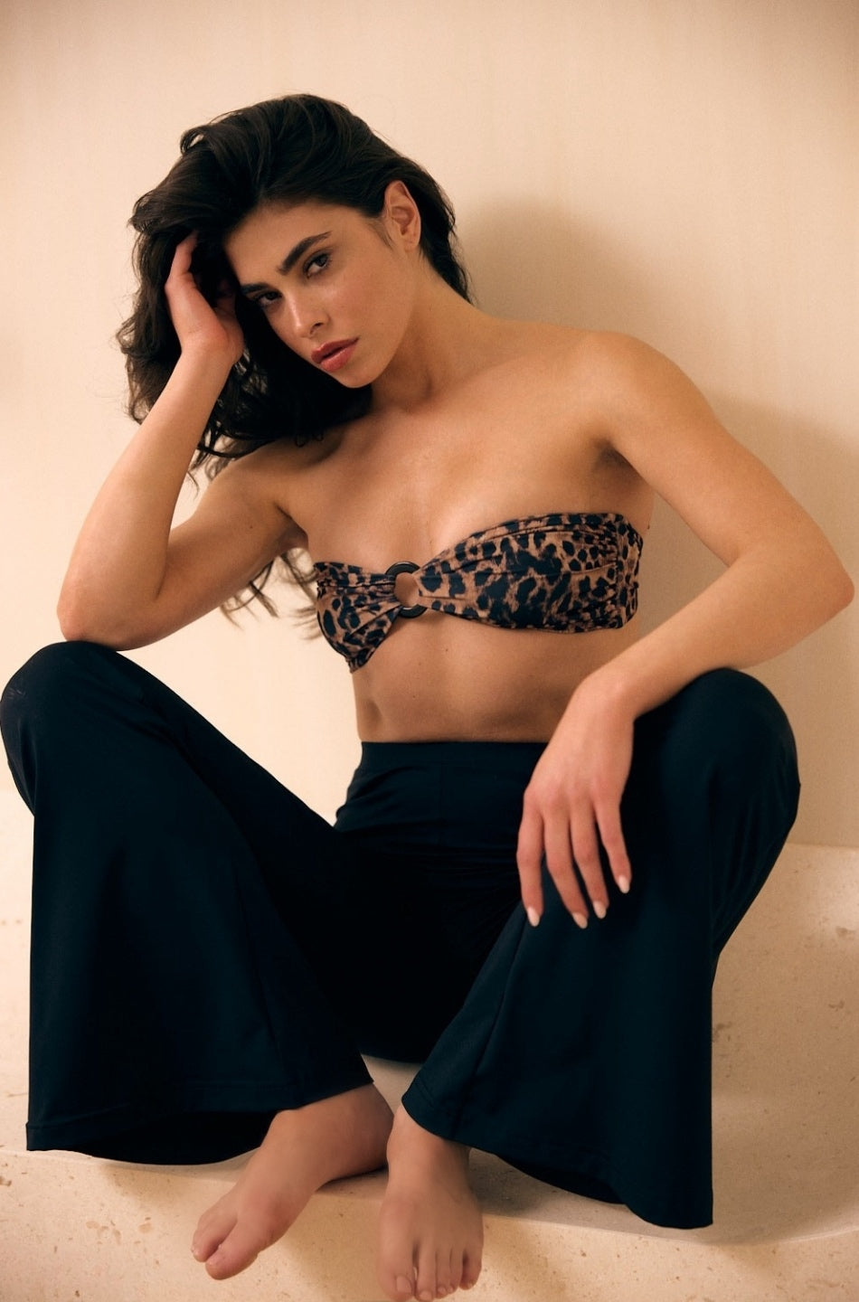 Flare Trousers Black