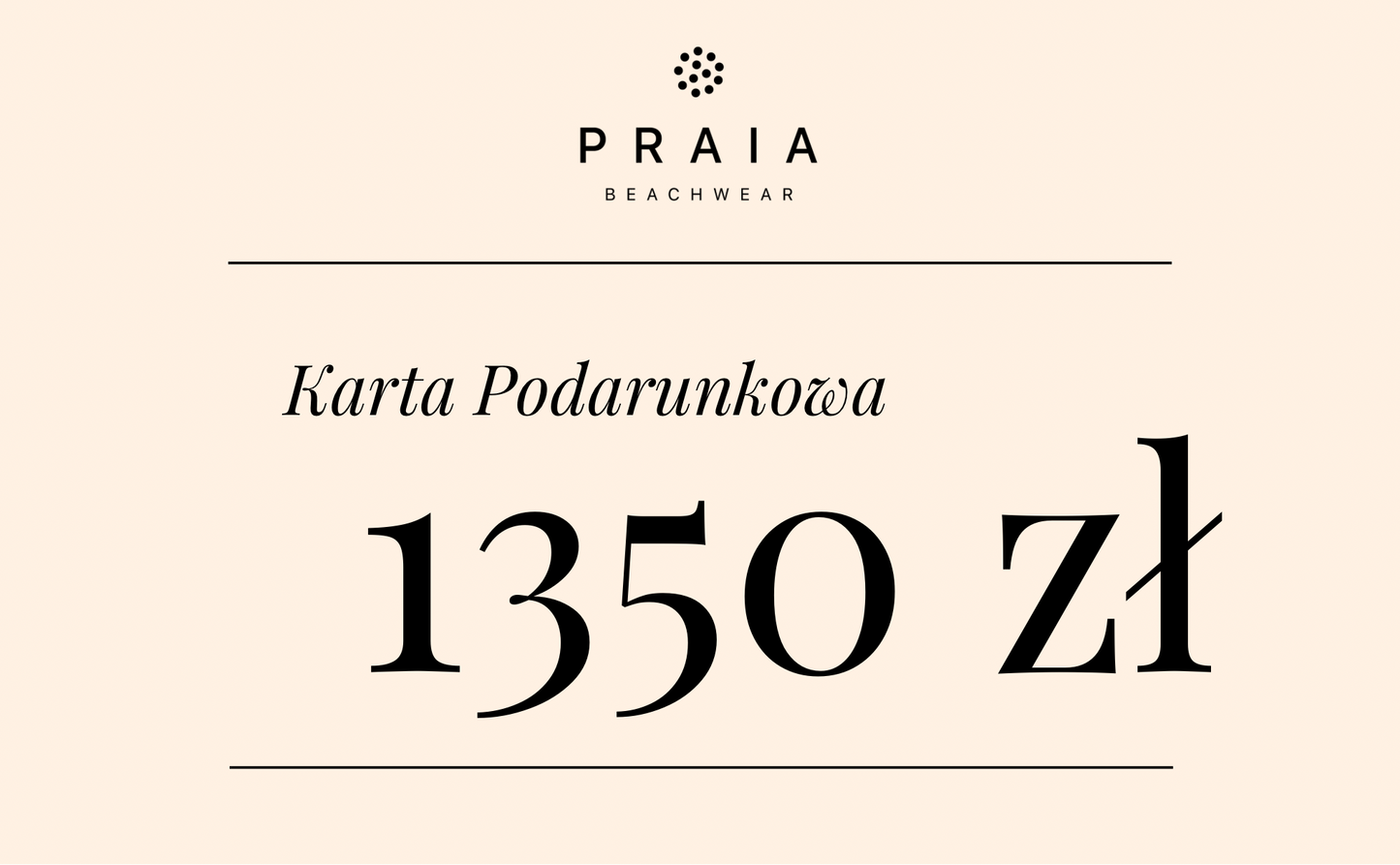 E-GIFT CARD NA ZAKUPY W PRAIA BEACHWEAR