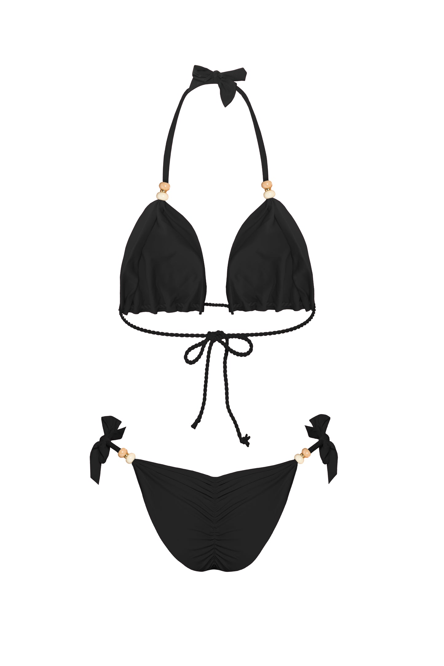 Modny dwuczęściowy strój kąpielowy na lato w kolorze czarnym BB Tainted Love marki Praia Beachwear