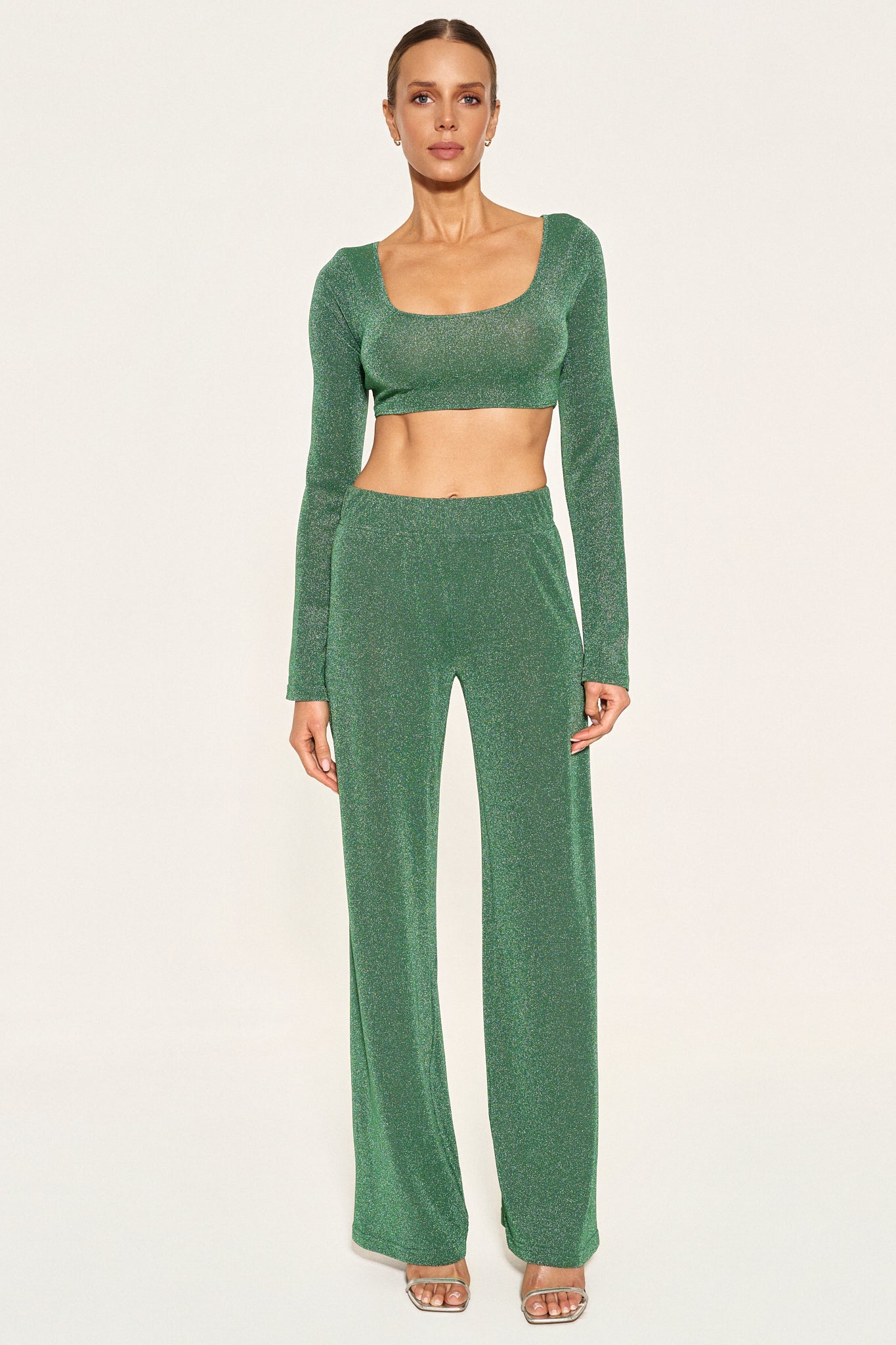 - SPARKLE CROP TOP - EMERALD |PRE-ORDER WYSYŁKA OD 27.05|