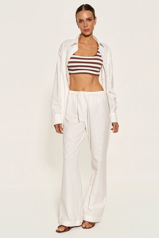 - SAO PAULO TROUSERS - WHITE