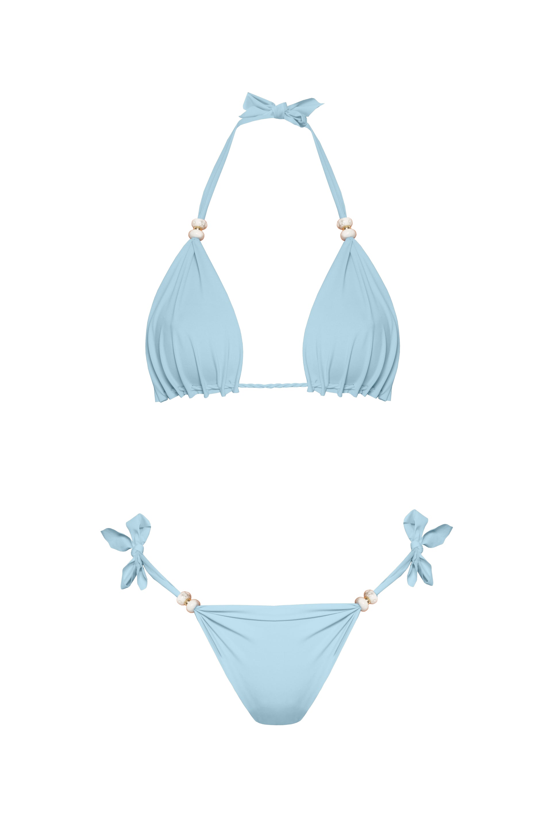 Bikini premium BB Baby z koralikami pozłacanymi 24k złotem marki Praia Beachwear