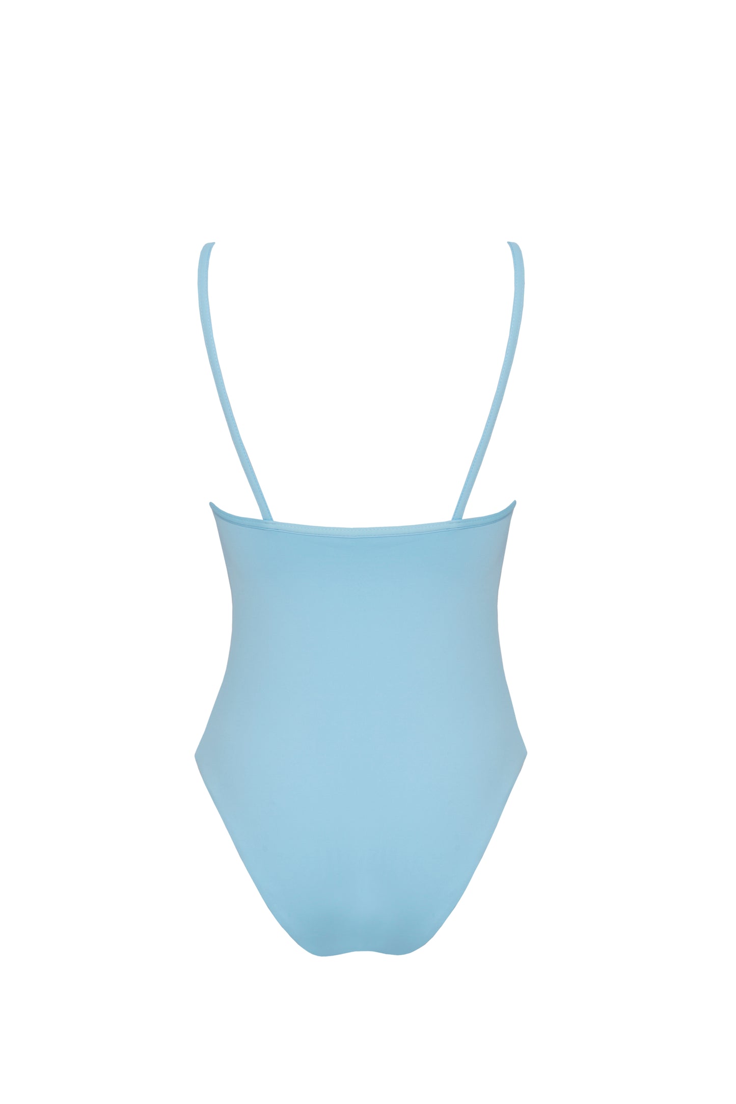 Minimalistyczny strój kąpielowy premium idealny na basen Baltic Baby blue w jasnym niebieskim odcieniu marki Praia Beachwear