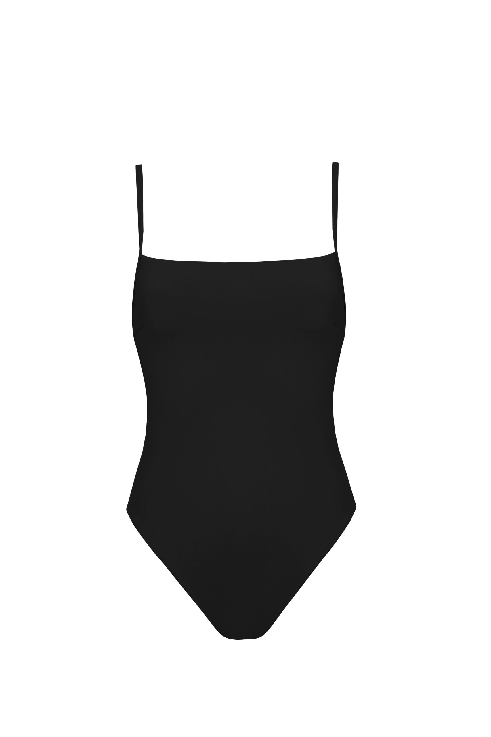 Sportowy strój jednoczęściowy premium Baltic Black idealny na plażę od polskiej marki Praia beachwear