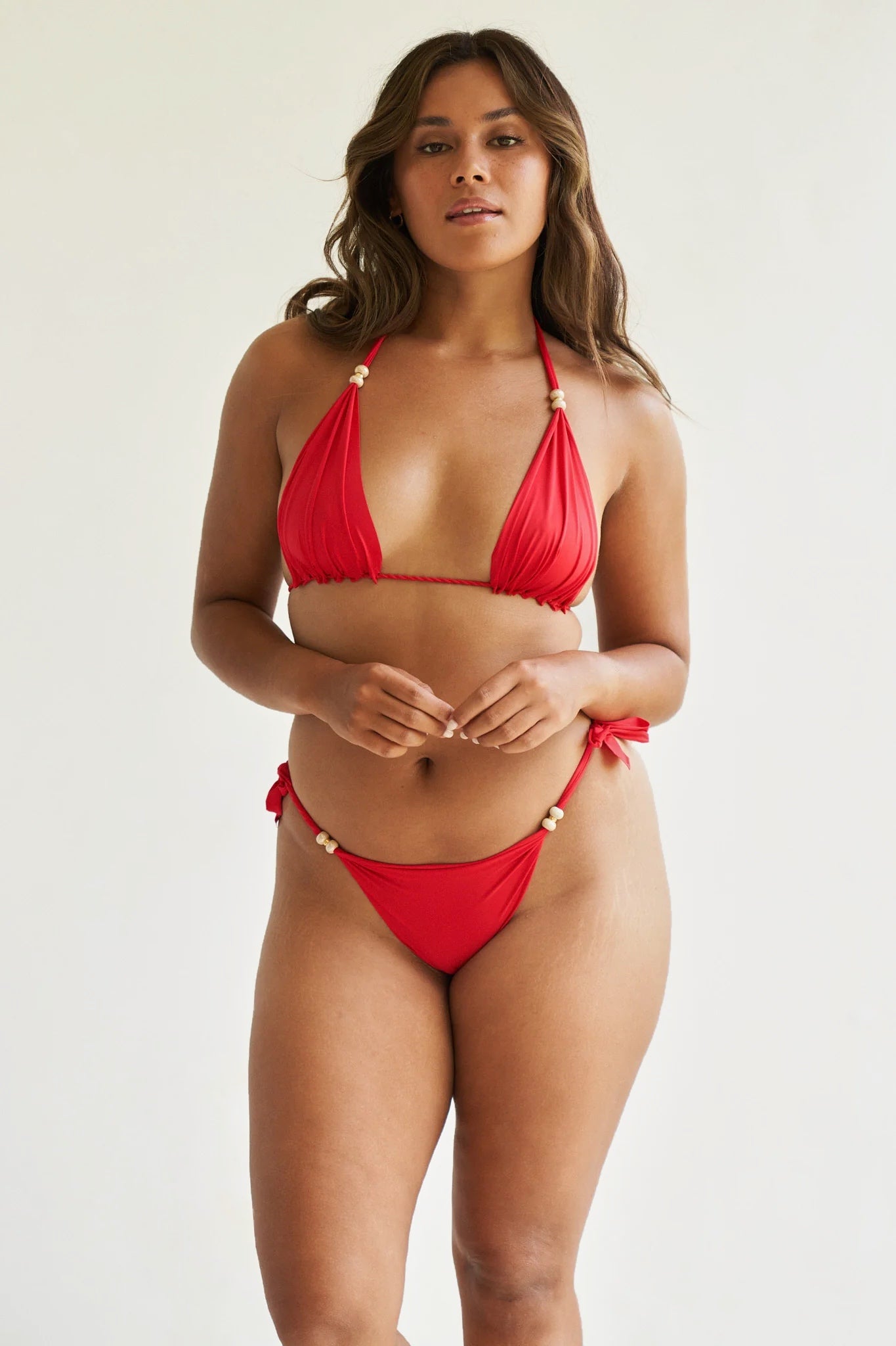 Modne bikini w kolorze czerwonym BB Girl on Fire od marki Praia Beachwear