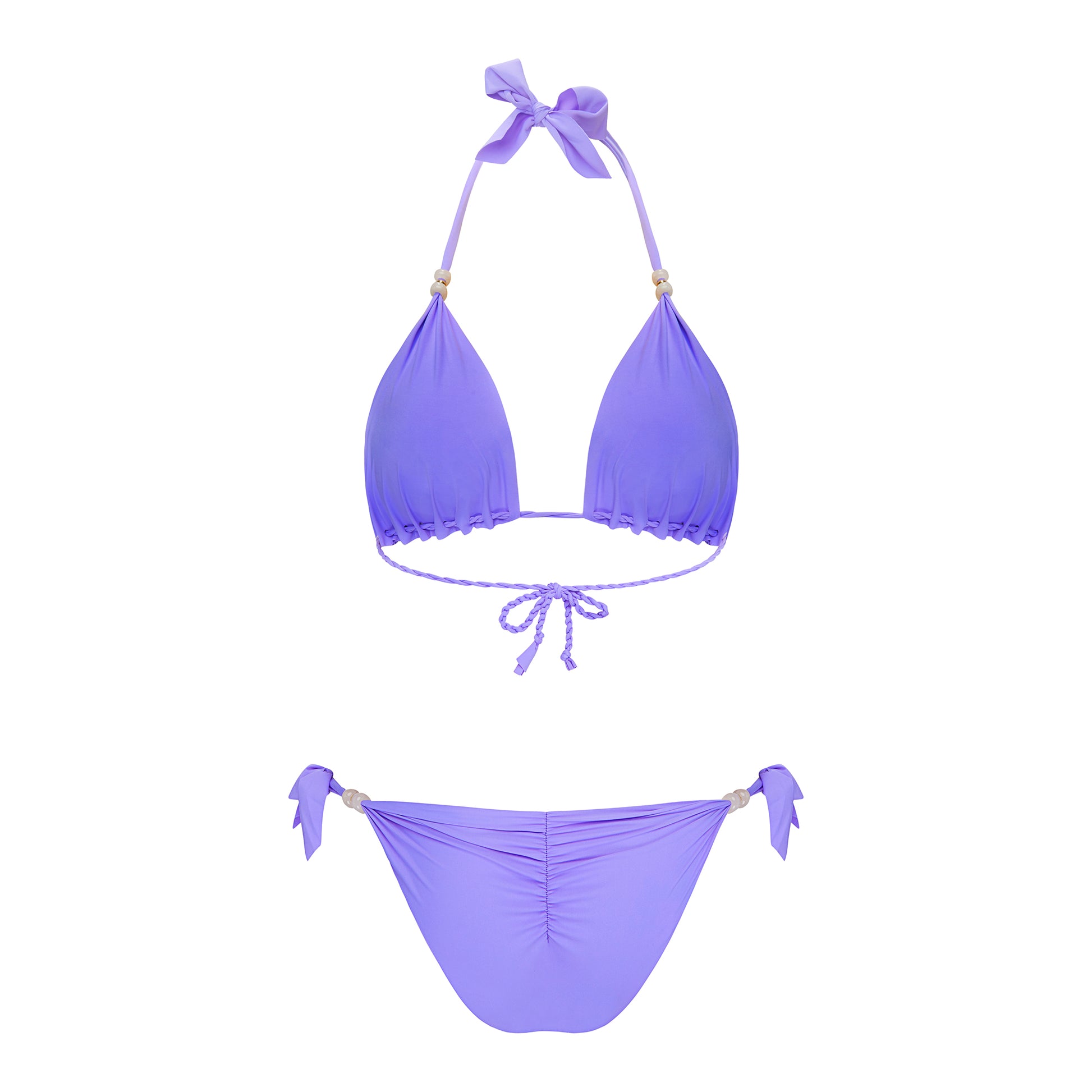 Modny dwuczęściowy strój kąpielowy na lato w kolorze fioletowym BB Lavender Haze od marki Praia Beachwear