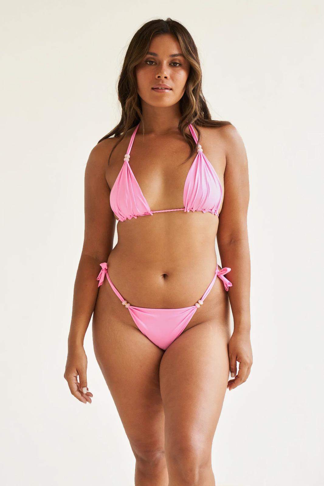 Różowy dwuczęściowy strój kąpielowy premium na plażę BB Barbie Girl marki Praia Beachwear