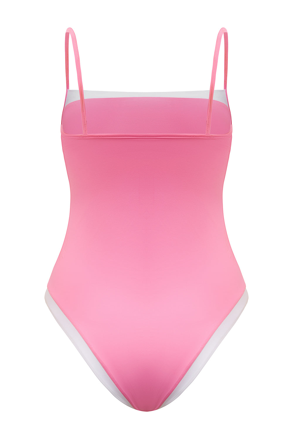 Stylowy jednoczęściowy kostium kąpielowym premium Baltic II Pink/White od polskiej marki Praia beachwear idealny na basen i plażę